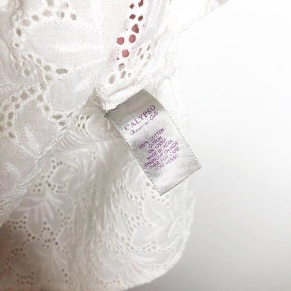 CALYPSO ST. BARTH White Eyelet Tunic Top - Picture 5 of 6